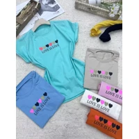 Imagem da promoção kit 3 blusinha básica baby look camiseta viscorycla estampas variados