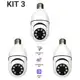 Kit 3 Câmeras De Segurança Sem Fio À Prova D'água 360 ° Giratório Com Yousee app Visão Noturna full em oferta