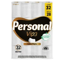 Imagem da promoção Papel Higiênico Personal VIP Folha Tripla com 32 rolos de 20M