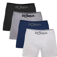 Imagem da promoção Kit Com 4 Cuecas Boxer Sem Costura Algodão Confortável Zorba