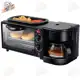 Máquina Café Manhã 3 Em 1 Forno Assar Multifunções Pãezinhos em oferta