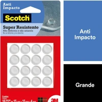 Imagem da promoção Protetor Anti-Impacto Redondo Grande Transparente Scotch 3M 16 unidades