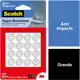Protetor Anti-Impacto Redondo Grande Transparente Scotch 3M 16 unidades em oferta
