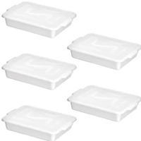 Imagem da promoção Bandeja Branca 8L 5UN c Tampa Caixa Açougue Alimento