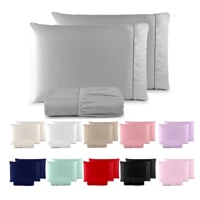 Imagem da promoção Jogo De Lençol Casal Padrão 3 Pçs 400 Fios C/ Elástico Hotel Liso Cinza