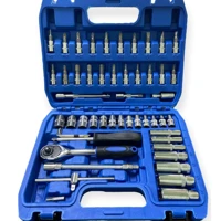 Imagem da promoção Jogo Completo De Soquete 53 Peças 1/4 Catraca Chave Allen Com Maleta