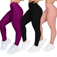Imagem da promoção Kit 2 Legging Academia Modeladora Zero Transparencia Leg Cintura Alta