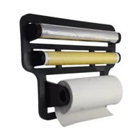 Imagem da promoção Porta Papel Toalha Triplo Suporte Preto Rolos Para Cozinha 4 em 1