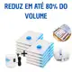 Kit Saco a Vácuo Roupas Edredom Com Bomba Elétrica Ideal para Viagem Organização Economia de Espaço em oferta
