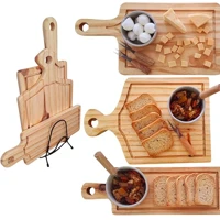 Imagem da promoção Kit de Tábuas De Madeira Para Queijos Frios Hambúrguer Churrasco Cozinha