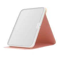 Imagem da promoção Espelho Decorativo Led Maquiagem Estética Recarregável Quadrado Capa De Couro Portátil Dobrável