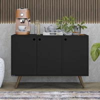 Imagem da promoção Aparador Buffet 3 Portas Organizador Multiuso Pés Retrô em Madeira