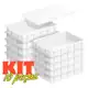 Kit 10 Caixa Bandeja Plastica Panificadora Açougue com 1 Tampa para massas pizzas açougue em oferta