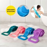 Imagem da promoção Esponja Faixa Esfoliante de Silicone para Banho – Bucha Massageadora para Costas – Cores Variadas