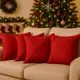 Kit 4 Capas Para Almofada Suede Drapeada Decorativas Natal 45x45cm Com Zíper em oferta