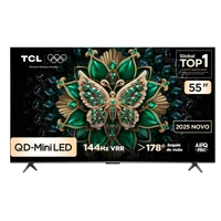 Imagem da promoção Smart TV TCL 55 Polegadas QLED Mini LED 4K C6K WiFi Bluetooth Google TV 4 HDMI 144Hz HDR10+ 55C6K