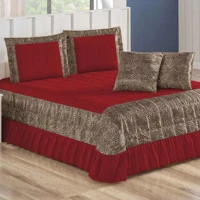 Imagem da promoção Kit Cobre Leito Queen 7 Peças | Cetim Charmousse com Almofadas + Refil – Elegância para o Quarto Cas