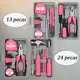 Kit de Ferramentas Rosa ✨ (13pcs & 24pcs) - Perfeito para Reparos Domésticos e DIY em oferta