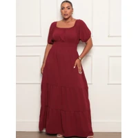 Imagem da promoção Vestido Plus Size Ciganinha Ombro a Ombro Longo