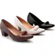 Scarpin Feminino Lumiss Salto Baixo Bloco Confortável Enfeite em oferta