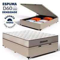 Imagem da promoção Cama Box Baú com Colchão de Espuma D60 Double Face Force Dream - Ortobom Casal 138cm