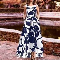 Imagem da promoção Lovito Vestido Boho Padrão Floral Vestido Verão/Primavera Para Mulheres