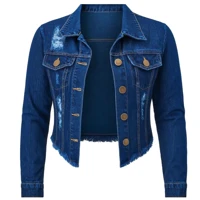 Imagem da promoção Jaqueta Jeans Feminina Manga Longa Denim Linha Premium Cores