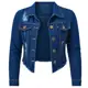 Jaqueta Jeans Feminina Manga Longa Denim Linha Premium Cores em oferta