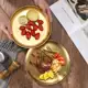 Bandeja Aço Inoxidavel Luxo Alimentos Dourado Redondo Para Churrasco Espaguete Bife Frutas em oferta