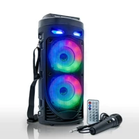 Imagem da promoção Caixa de Som Bluetooth Portátil Grande Com Microfone+Controle Remoto Multimídia Tws Led Rgb FM Xtrad