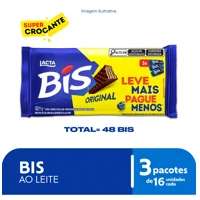 Imagem da oferta Chocolate Bis ao Leite - Kit com 3 unid. de 100,8g