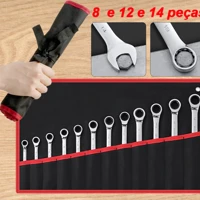 Imagem da promoção 14 Peças Jogo Chave Combinada Boca Estrela Profissional combinação de aço carbono Chave fixa Com sac