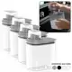 Kit 4un Dispenser Flow 1,5 Litros Porta Sabão Líquido Amaciante Alvejante Organizador de Lavanderia em oferta