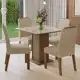 Conjunto Sala de Jantar Tampo de Vidro 4 Cadeiras Sines Madesa em oferta