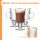 Conjunto 6 Canecas Caneladas Capuccino Dolce Gusto De Vidro Elegante 230ml em oferta