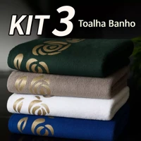 Imagem da promoção Kit 3 Toalha De Banho Luxo Monique Banhão 150x75cm Ótima Absorção