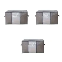 Imagem da promoção Kit 3/6 Pecas Caixas Organizadoras de Roupas Calçados Cobertas TNT Com Tampa Ecológico Anti-Poeira M