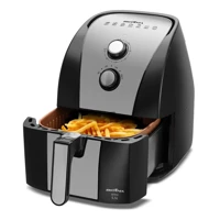 Imagem da promoção Britânia air fryer BFR51 5,5L antiaderente gold potência de 1500w cor pretoBritânia air fryer BFR51