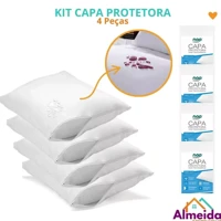 Imagem da promoção Kit 4 Capas De Travesseiro Resistente a Líquidos 200 Fios Nap Home Antiácaro