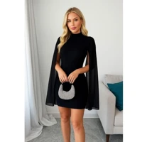 Imagem da promoção Vestido Canelado elegante com capa