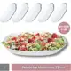 6 Saladeiras Tigelas Travessas Oval Melamine Branca 25 Cm em oferta