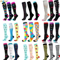 Imagem da promoção Jcolour Kit 3 Meias De Compressão Mulheres Homens Esportiva Correndo Maratona Ciclismo Edema Varizes