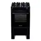 Fogão Mônaco 4 Bocas Preto Top Glass Com Mesa De Vidro Atlas - Preto em oferta