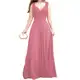 Vestido Feminino Longo Para Festa Com Renda No Busto em oferta