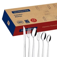 Imagem da promoção Faqueiro Tramontina Aço Inox Facas Churrasco Búzios 72 Peças