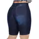Bermudas Shorts Jeans Feminina Ciclista Até o Joelho Cintura Alta Umbigo Elastano Lycra em oferta