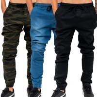 Imagem da promoção Kit 3 Calças Jeans Camuflada Masculina Jogger C/ Punho Lycra
