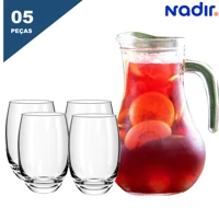 Imagem da promoção Jarra de Vidro Tropicana 1.7 Litros Nadir + Jogo de Copos de Vidro 4 Peças