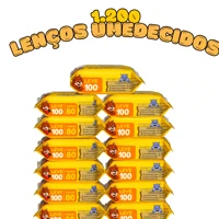 Imagem da promoção 1200 Toalhas Umedecidas 12 Pacotes - Chameguinho Baby Neném Menina Menino