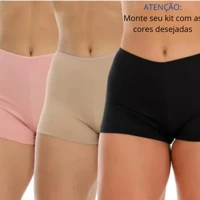 Imagem da promoção Kit 2 Anágua Shortinho Íntimo Segunda Pele Conforto Lingerie Modeladora Short Curto Short Para Saia
